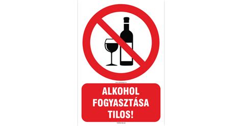 Alkohol és koffein tiltó tábla