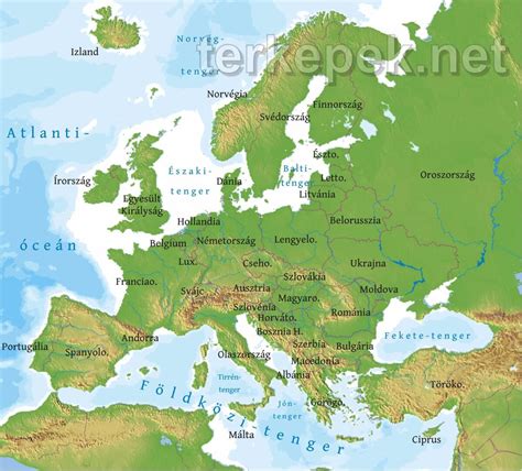 Európa zsiradék térkép