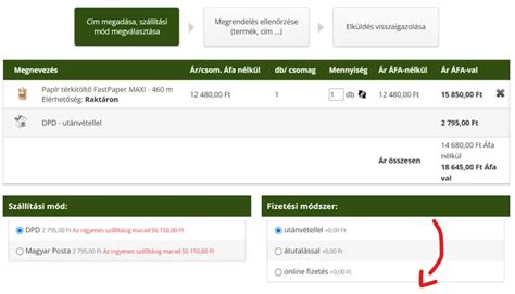 Csomag átvételének ellenőrzése