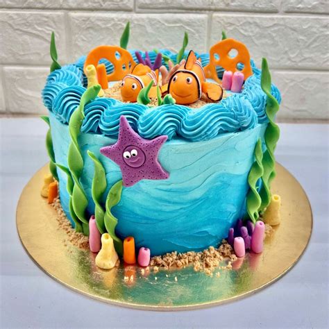 Halas szülinapi torta illusztráció