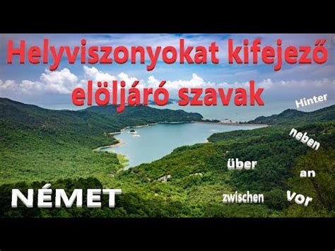 Helyviszonyokat kifejező német elöljárószók diagramja