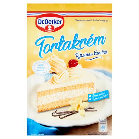 Dr. Oetker Tejszínes-Vaníliás Tortakrém csomagolása