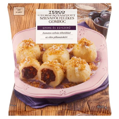 ALDI gyorsfagyasztott szilvás gombóc csomagolása