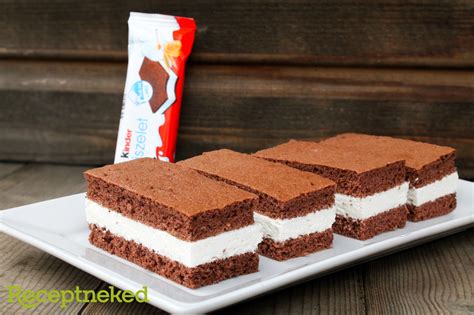 Frissen sült Kinder tejszelet sütemény