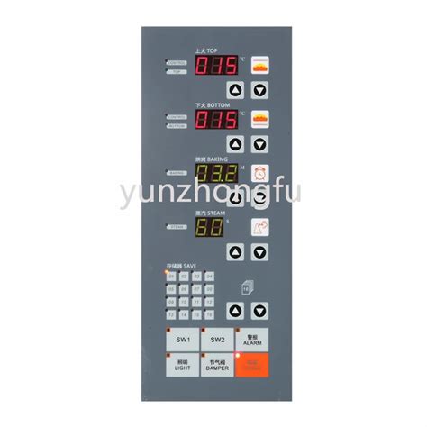 sütő vezérlőpanel sütési módokkal