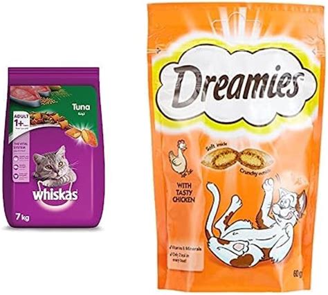A Whiskas Dreamies csomagolásának hátoldala az összetevőkkel