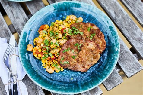 grillezett sertéstarja succotash körettel