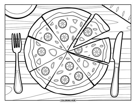 Pizzaszelet egy tányéron, háttérben homályos konyha
