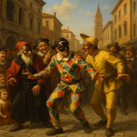Az opera dell'arte műfaját ábrázoló infografika a commedia dell'artéhoz képest
