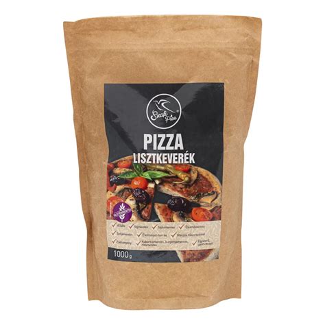Szafi Free Pizza lisztkeverék és elkészült pizza
