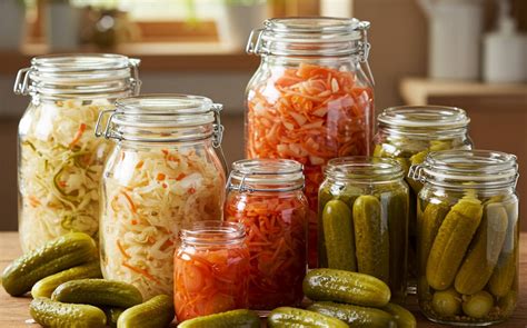 Fermentált ételek, például savanyú káposzta, kovászos uborka, kimchi, kefir