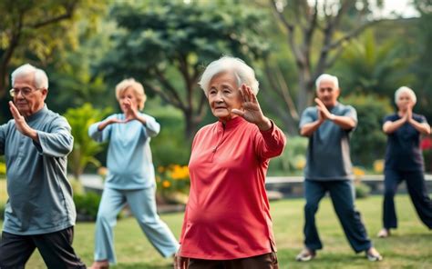 Kínai emberek tai chi gyakorlása