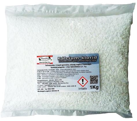 Élelmiszer-minőségű kalcium-klorid alkalmazása