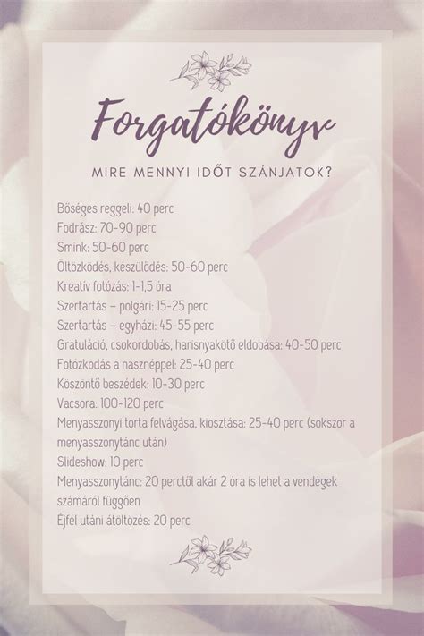 Esküvői forgatókönyv