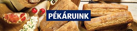 Különböző típusú pékáruk az ALDI-ban