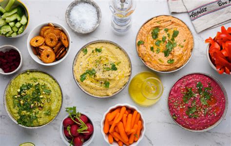 Színes hummusz variációk