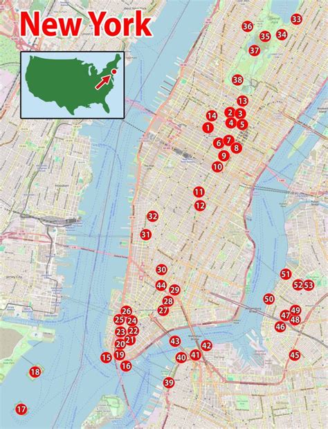 Térkép a New York-i Árnyvadász intézetről és a környékbeli démoni gócpontokról