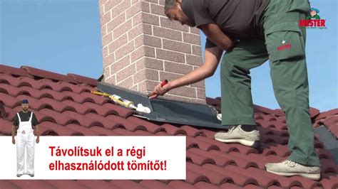 Kémény és tetőcsatlakozás részlete