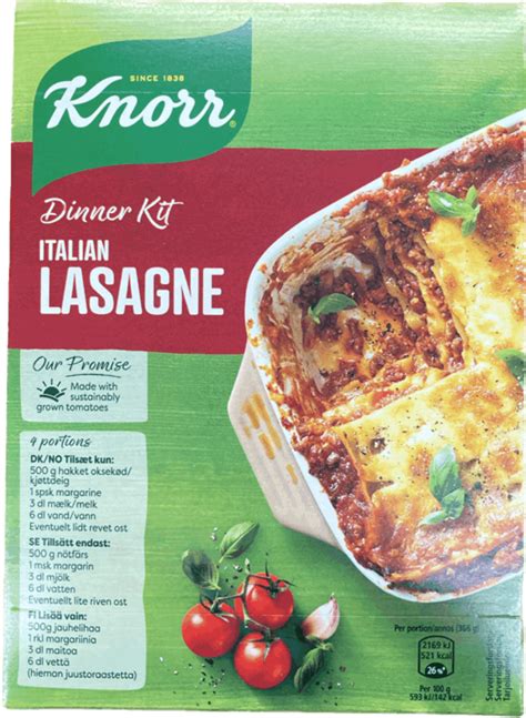 lasagne dobozos alapanyagokkal