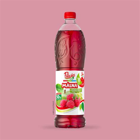 Málna ízesítésű szörp palack