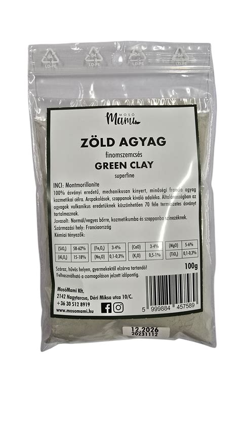 Citromfű és zöld agyag szappan összetevői