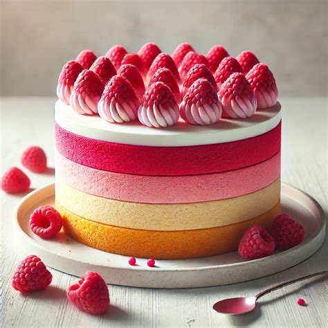 málnás ombre torta rétegekkel