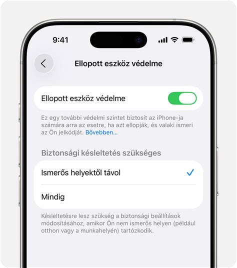 iPhone biztonsági funkciók diagram