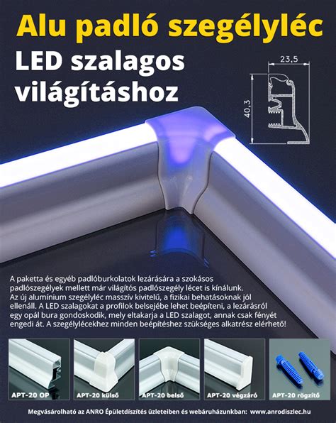 Polisztirol szegélyléc LED világítással