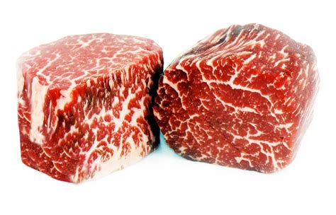 Wagyu marha márványozott húsának metszete