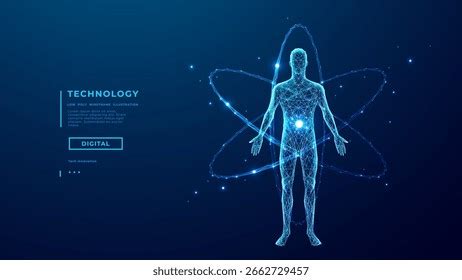 Absztrakt illusztráció az emberi evolúcióról és a technológiai fejlődésről