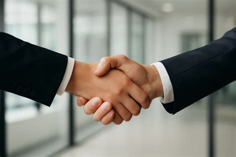 Kézfogás, amely az együttműködést és a partnerséget szimbolizálja