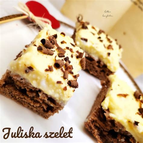 Felszeletelt Juliska szelet a tálalásra készen