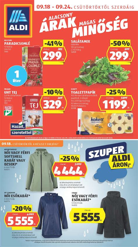 Aldi akciós újság borító