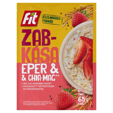 Fit zabkása étcsokoládé és chia maggal csomagolás