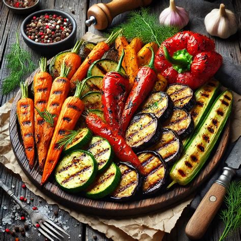 Grillezett húsok és zöldségek kapros öntettel