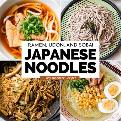 A Selection of Homemade Japanese Noodles