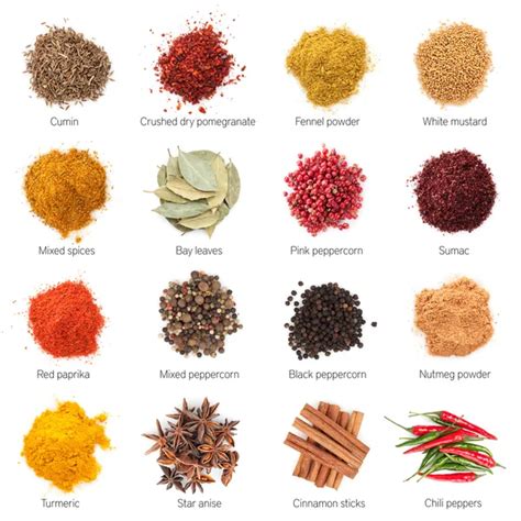 Különböző fűszerek a curry elkészítéséhez