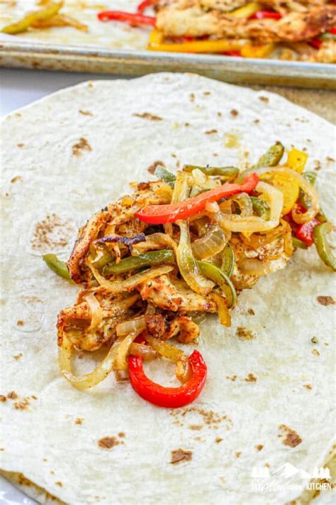 Chicken Fajitas with tortilla wraps