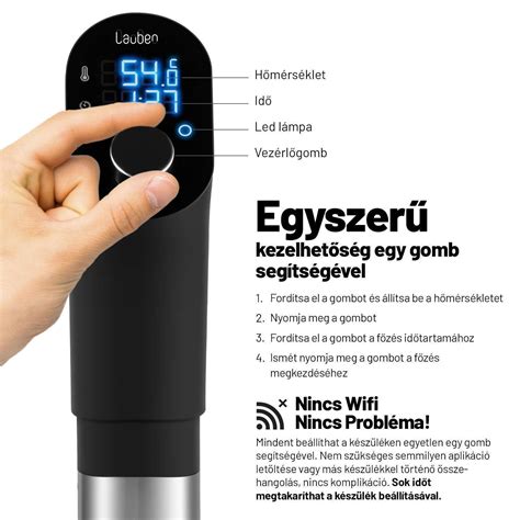 Sous vide készülék működés közben