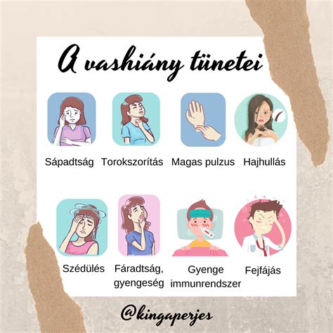 Vashiány tünetei