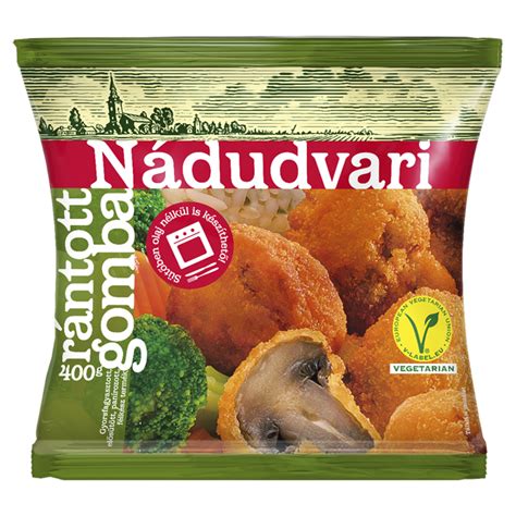 fagyasztott rántott gomba egy tálcán