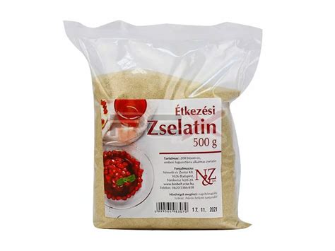 Zselatin por és lap