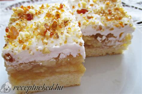 almás habos sütés nélküli desszert