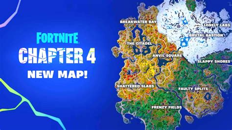 Fortnite Chapter 4 szezon 2 térkép torta helyszínekkel