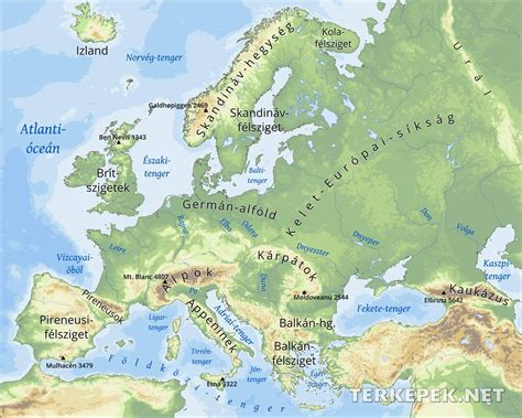 Térkép az EU-ról, kiemelve a szállítási területeket