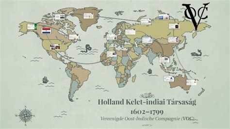 Régi fűszeres táskák és egy térkép a Kelet-Indiai Társaság kereskedelmi útvonalairól
