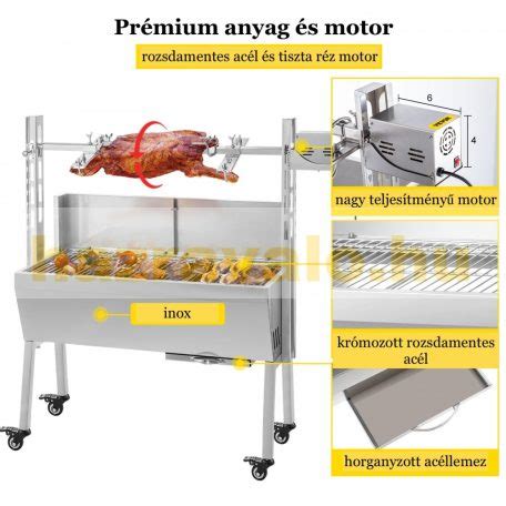 Hagyományos gyros nyárs forgó hússal