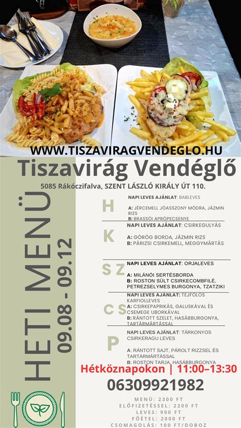 Szezonális menü ajánlat