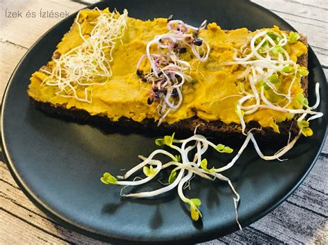 Vöröslencse pástétom friss zöldségekkel