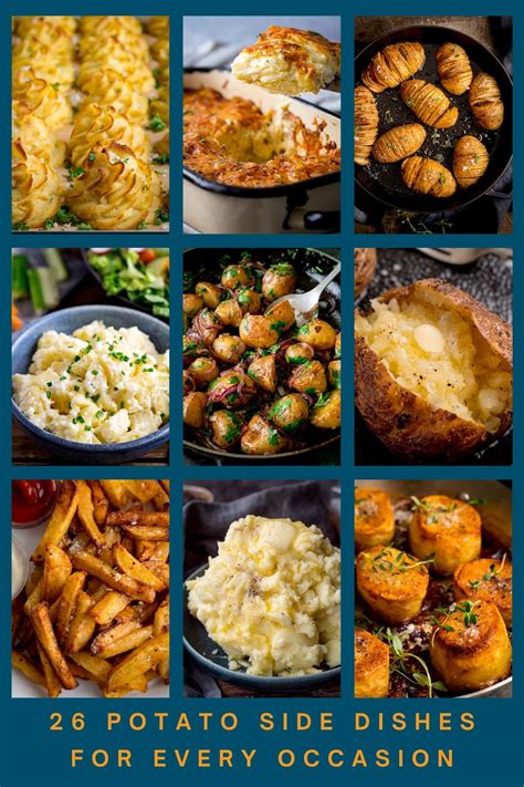 Variety of potatoes and potato dishes